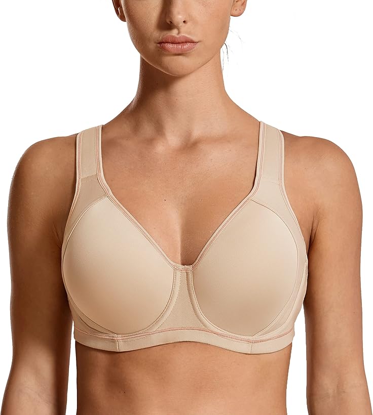 SYROKAN Womens Workout Underwire Lightly